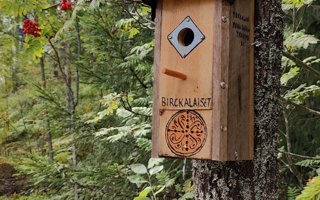 Syysilta Anian lintupuistossa ja yhteisöllisen Tilataideteos nimitaulun julkistamistilaisuus